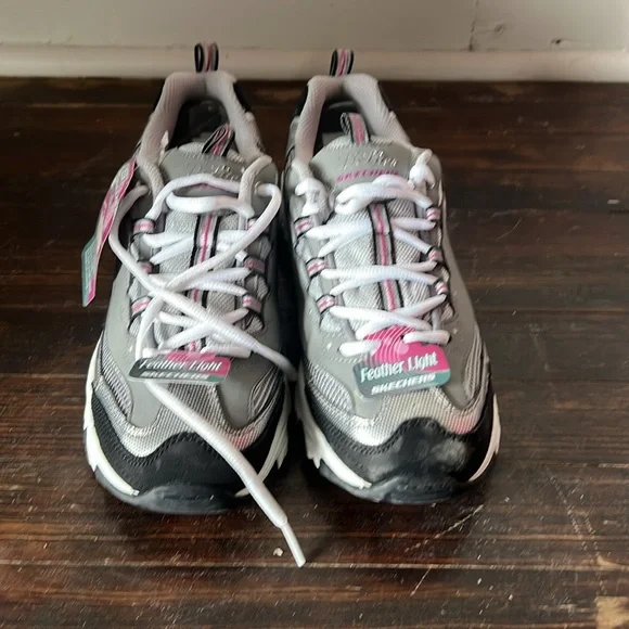 NIB Sketchers D’Lites Leather Memory Foam Sneakers Womens Size 11 - Picture 5 of 6